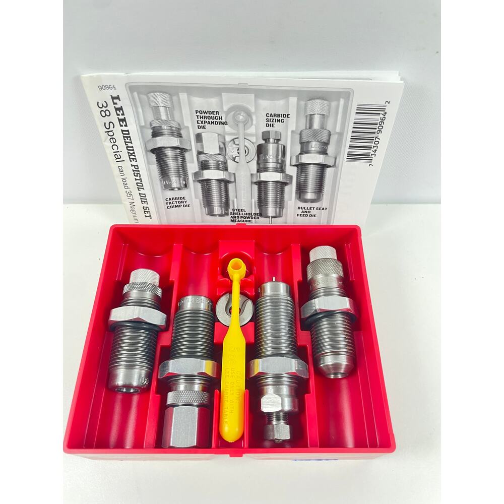 LEE Precision Deluxe 4-Die Set 38 Special/357 Magnum Handgun Reloading Dies